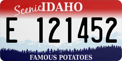 ID license plate E121452