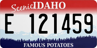 ID license plate E121459
