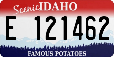 ID license plate E121462