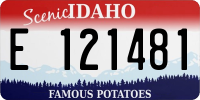 ID license plate E121481