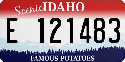 ID license plate E121483