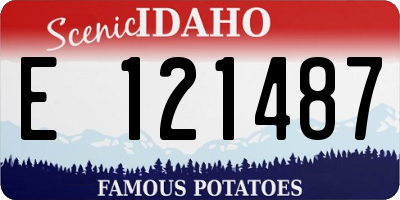 ID license plate E121487