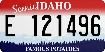 ID license plate E121496