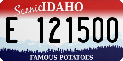 ID license plate E121500