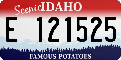 ID license plate E121525