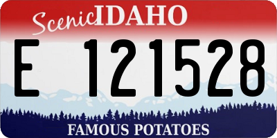 ID license plate E121528