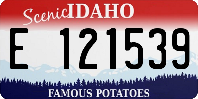 ID license plate E121539