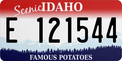 ID license plate E121544
