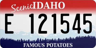 ID license plate E121545