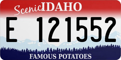 ID license plate E121552