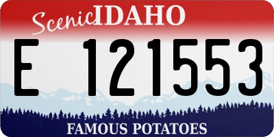 ID license plate E121553