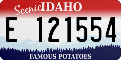 ID license plate E121554