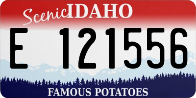 ID license plate E121556