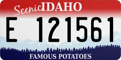 ID license plate E121561