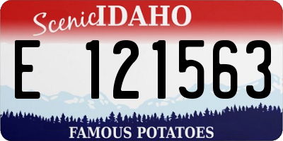 ID license plate E121563