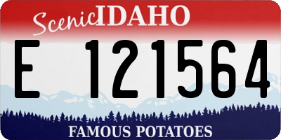 ID license plate E121564
