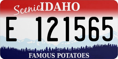 ID license plate E121565