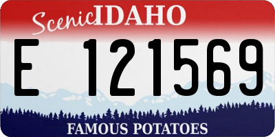 ID license plate E121569