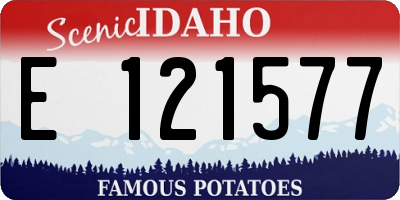 ID license plate E121577