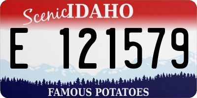 ID license plate E121579
