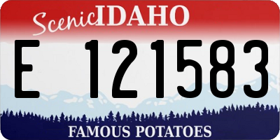 ID license plate E121583