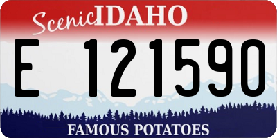 ID license plate E121590