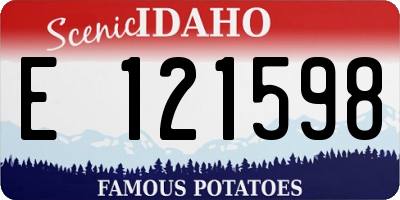 ID license plate E121598
