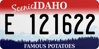 ID license plate E121622
