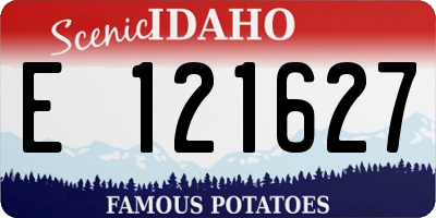 ID license plate E121627