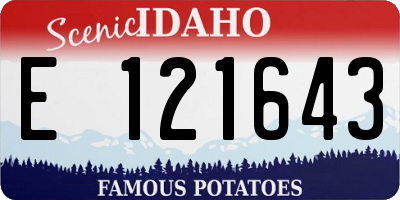 ID license plate E121643