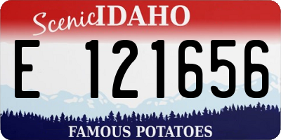 ID license plate E121656