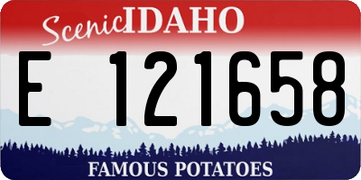 ID license plate E121658
