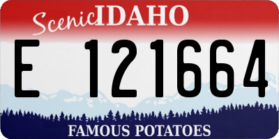 ID license plate E121664