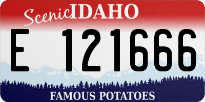 ID license plate E121666