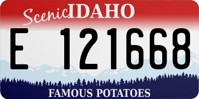 ID license plate E121668