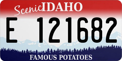 ID license plate E121682