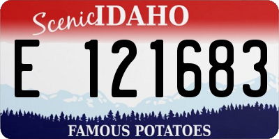 ID license plate E121683