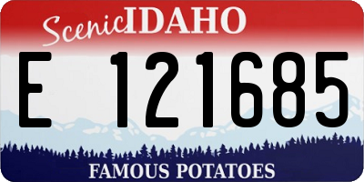 ID license plate E121685