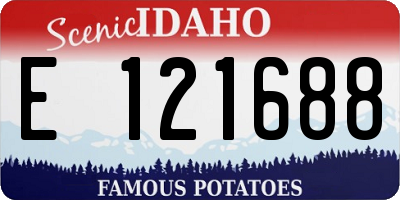ID license plate E121688