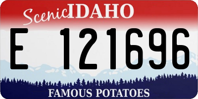 ID license plate E121696