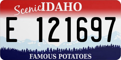 ID license plate E121697