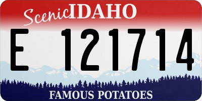ID license plate E121714