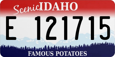 ID license plate E121715