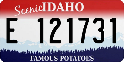 ID license plate E121731