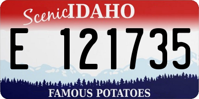 ID license plate E121735