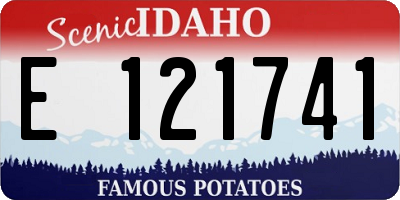ID license plate E121741
