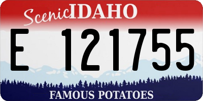 ID license plate E121755