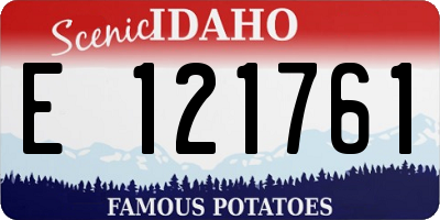 ID license plate E121761