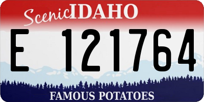 ID license plate E121764