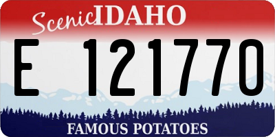 ID license plate E121770